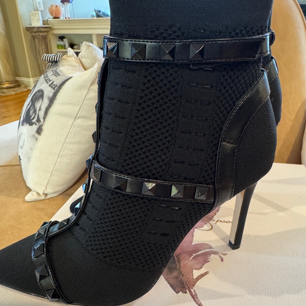 Jessica Simpson Moto stiletto bootie